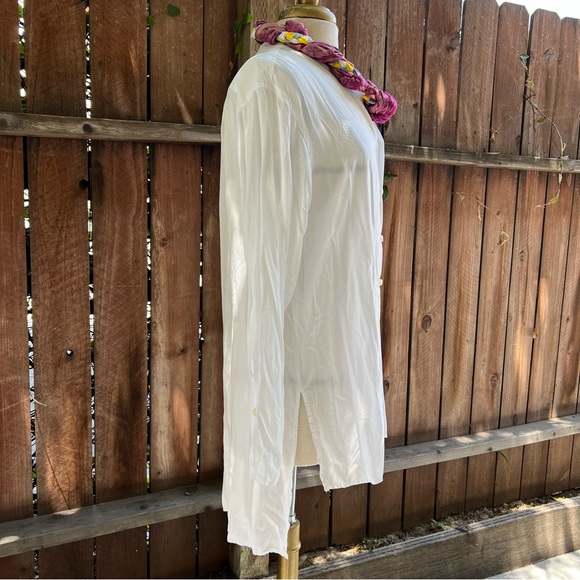 NWT CP Shades Malia - White Button Down Rayon Top - Small - Picture 3 of 7